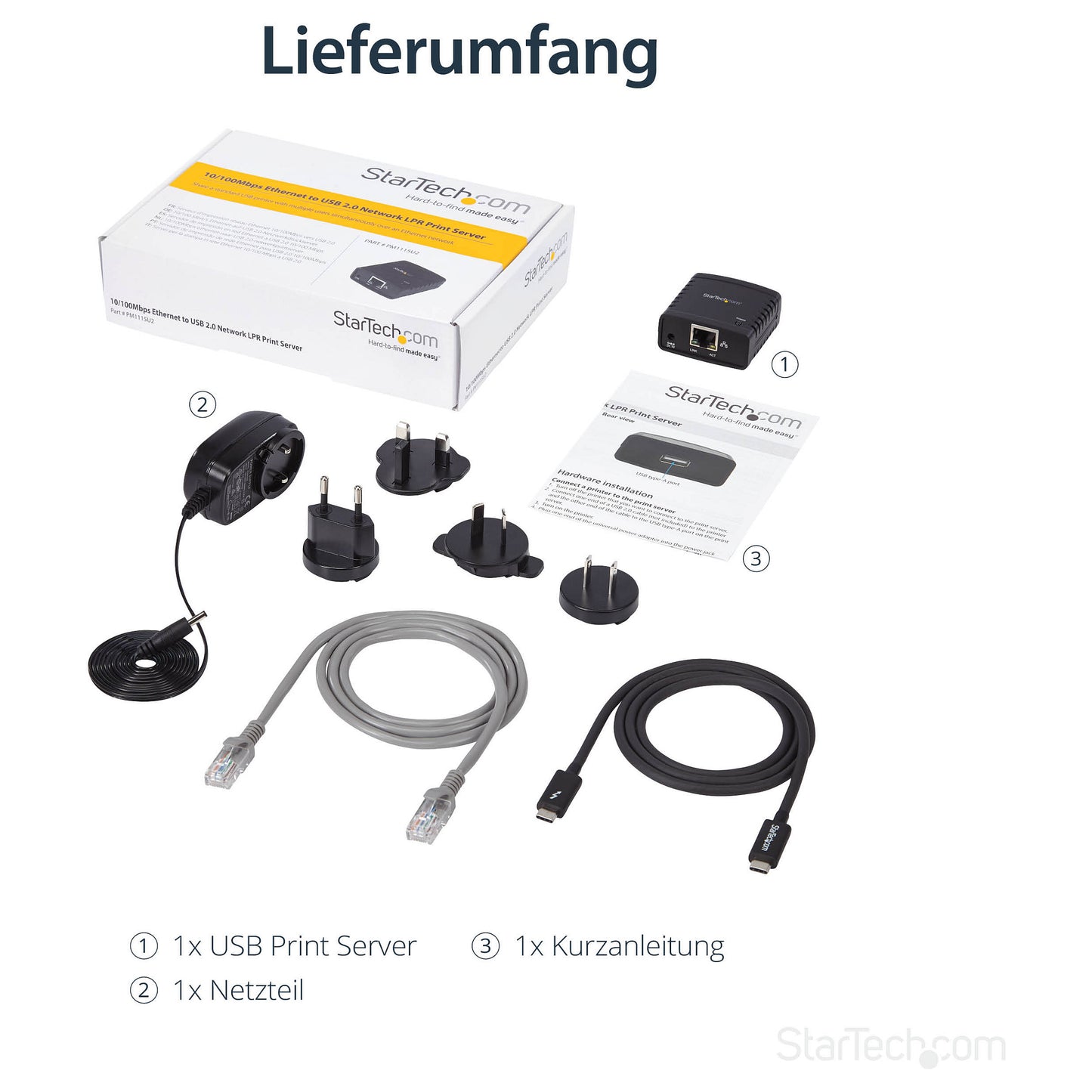 USB Network LPR print Server 10/100Mbps