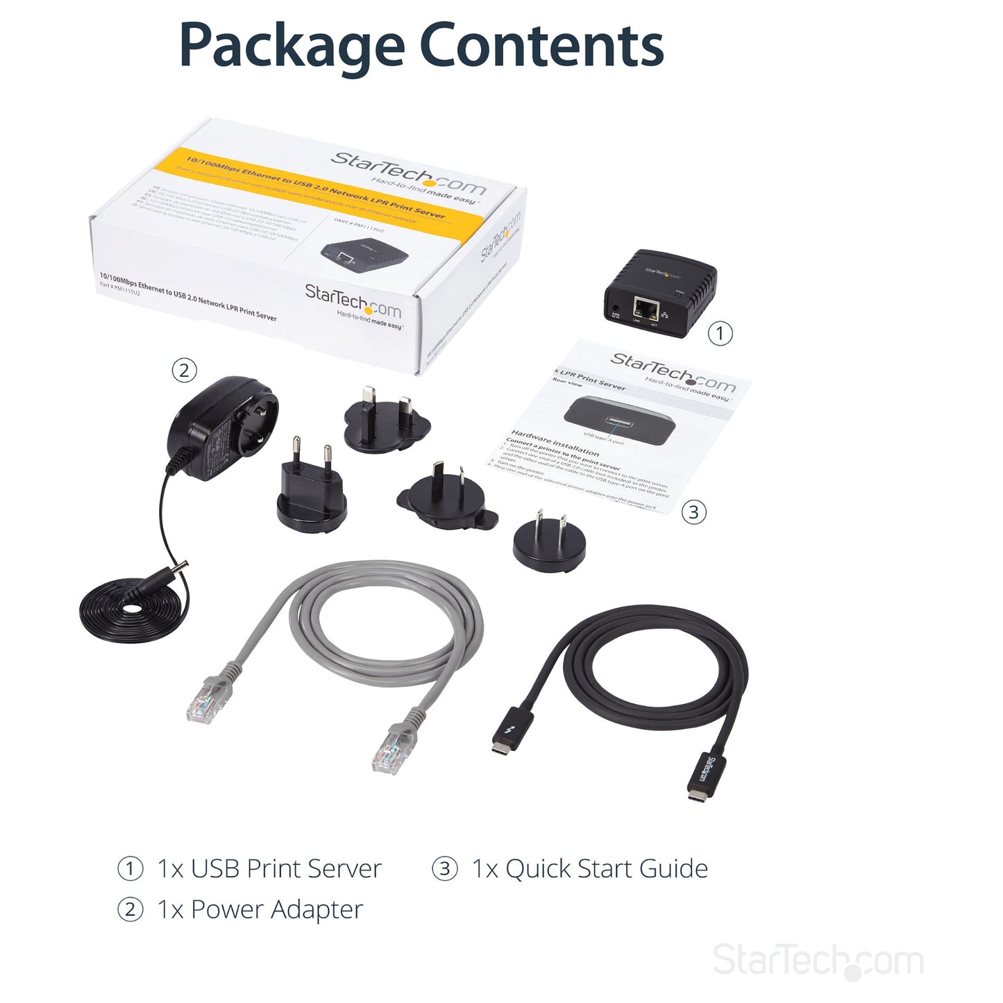 USB Network LPR print Server 10/100Mbps