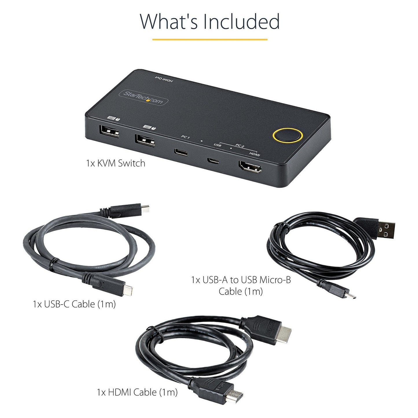 2 PORT HYBRID USB-C KVM SWITCH