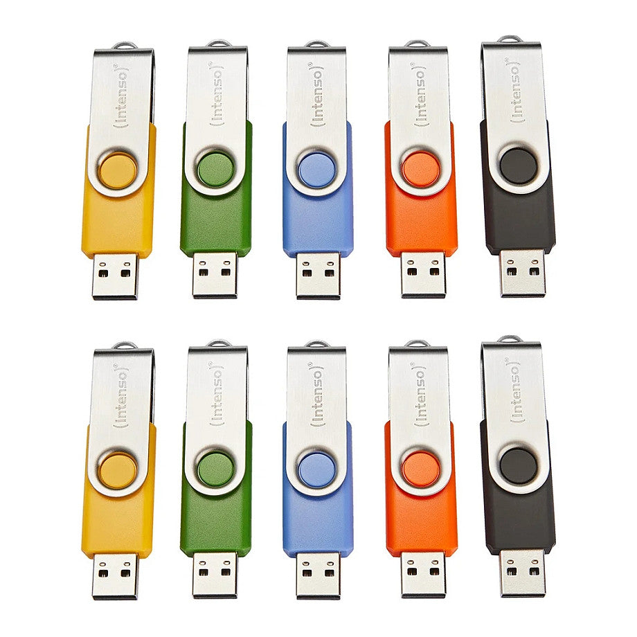 Pack Intenso Basic Line Typ-A USB-Stick 4GB Swivel, bis zu 28 MB/s, USB 2.0