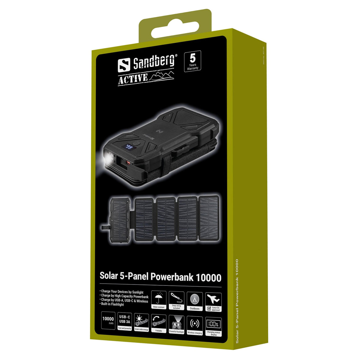 421-05 SANDBERG 5-Panel Solar Powerbank