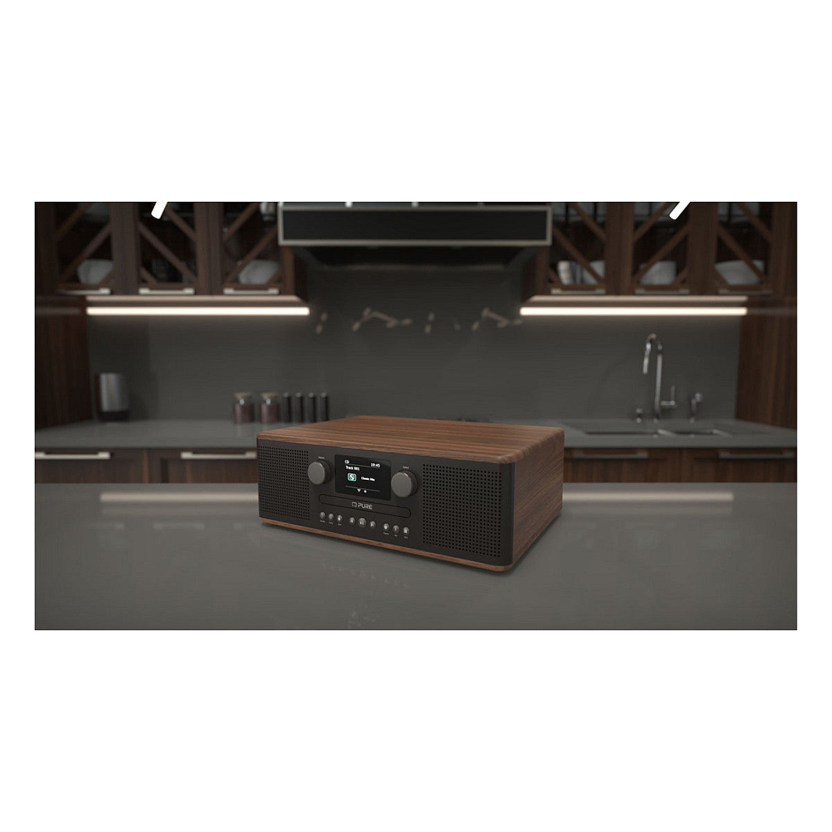 Pure Classic C-D6 Digitalradio Coffee Schwarz/Walnuss EU/UK