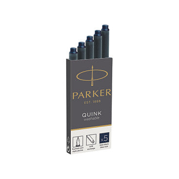 1x5 Parker Tintenpatrone Quink schwarz-blau