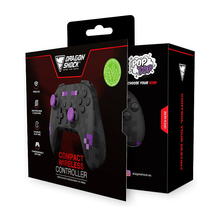 Dragonshock Controller Poptop Wireless Cubes black switch
