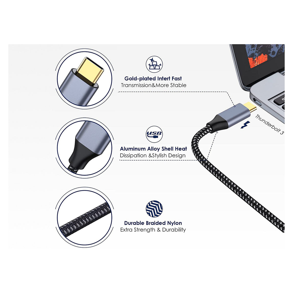 CONCEPTRONIC Adapter USB-C3.2->HDMI2.0 4K/60Hz 2.00m gr