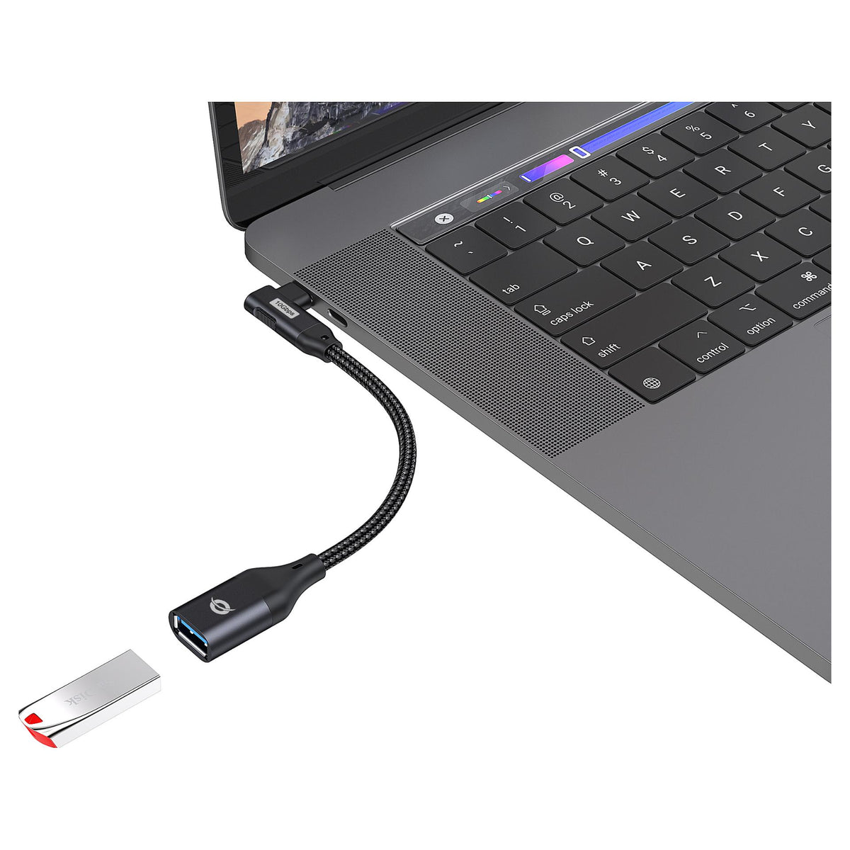 CONCEPTRONIC Adapter USB-C3.2 90°->USB-A3.0 10Gbs 0.15m sw