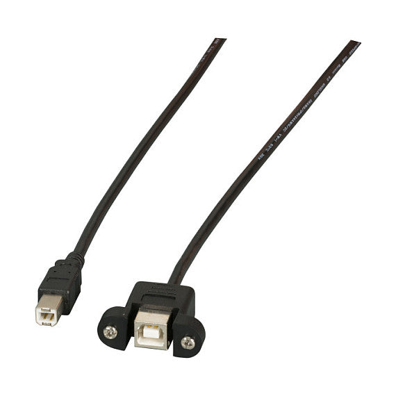 EFB USB2.0 Verlängerung B-B,St.-Einbaubuchse,1m,sw,Classic