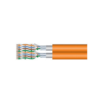 Instal.Kab Cat7 Duplex S/FTP ECA 500.00m orange LSZH (Speditionsversand)