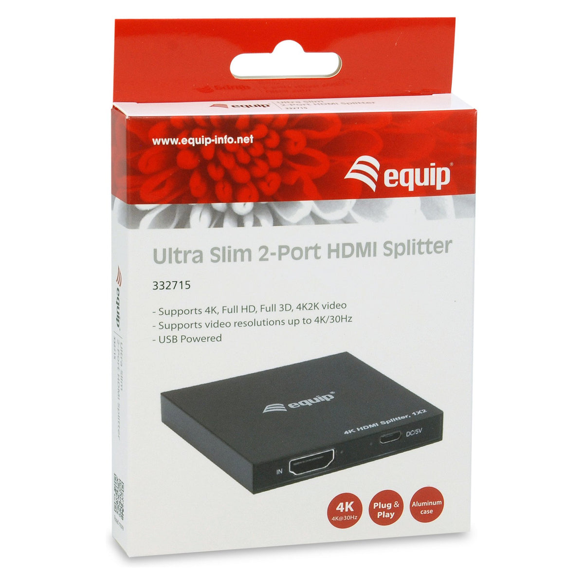 HDMI1.4 2-Port Splitter Ultra Slim 4K/ 30Hz schwarz EndlessOS