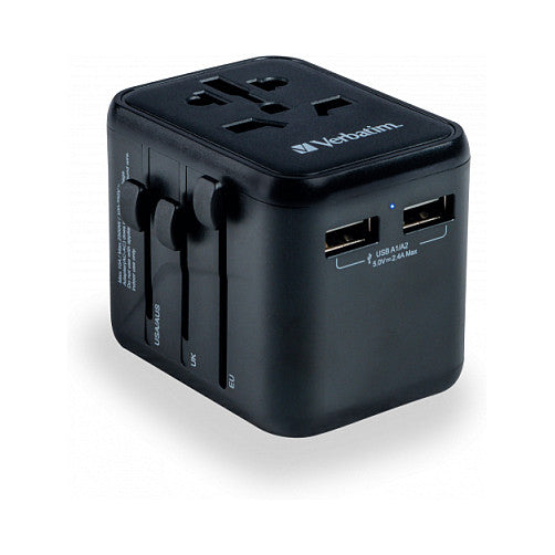Verbatim Universal Reiseadapter UTA-01 mit 2xUSB-A retail