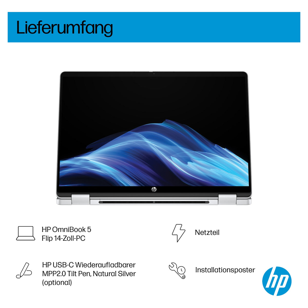HP OmniBook 5 Flip 14-fp0132ng Core3 100U/8GB/512SSD/W11 Home
