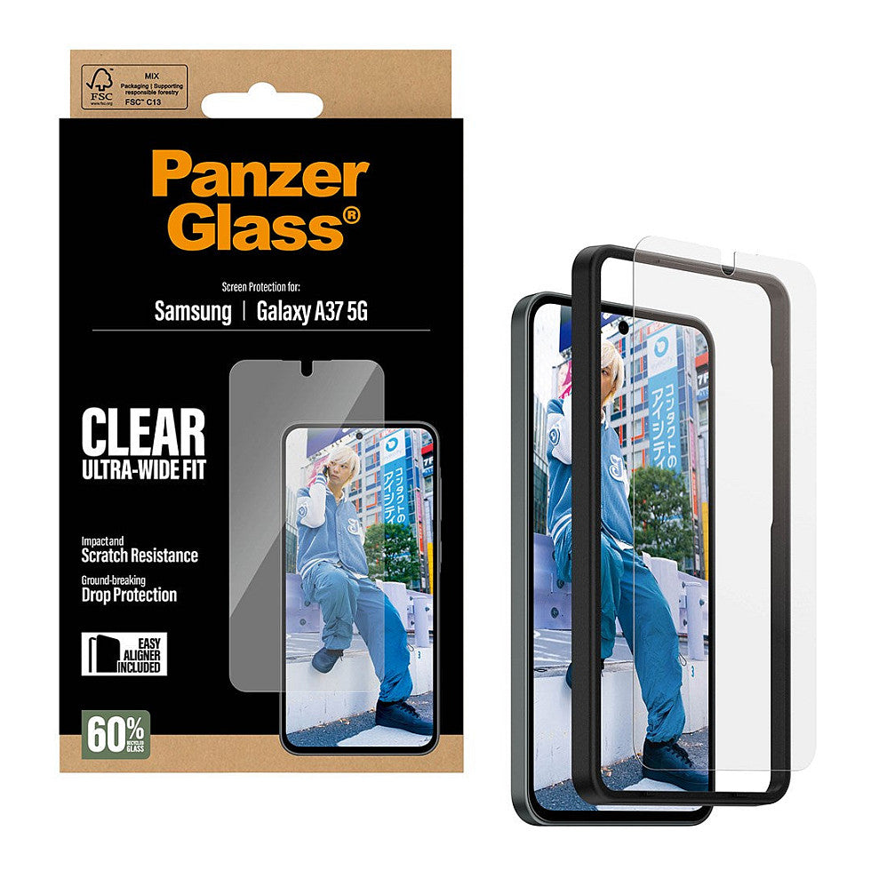 PanzerGlass Displayschutz Samsung Galaxy A37 | Ultra-Wide Fit m. EasyAligner