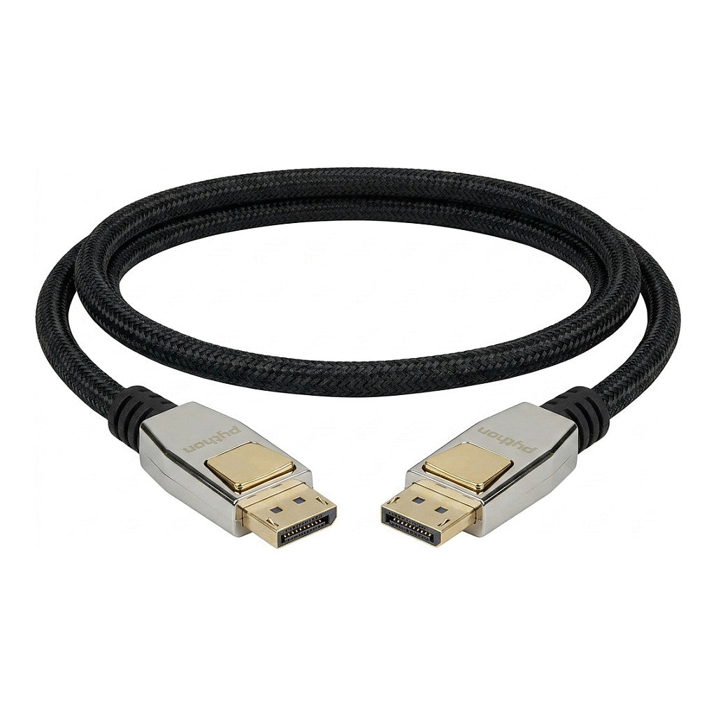 Python DisplayPort 2.0 Kabel Nylongeflecht schwarz 3m