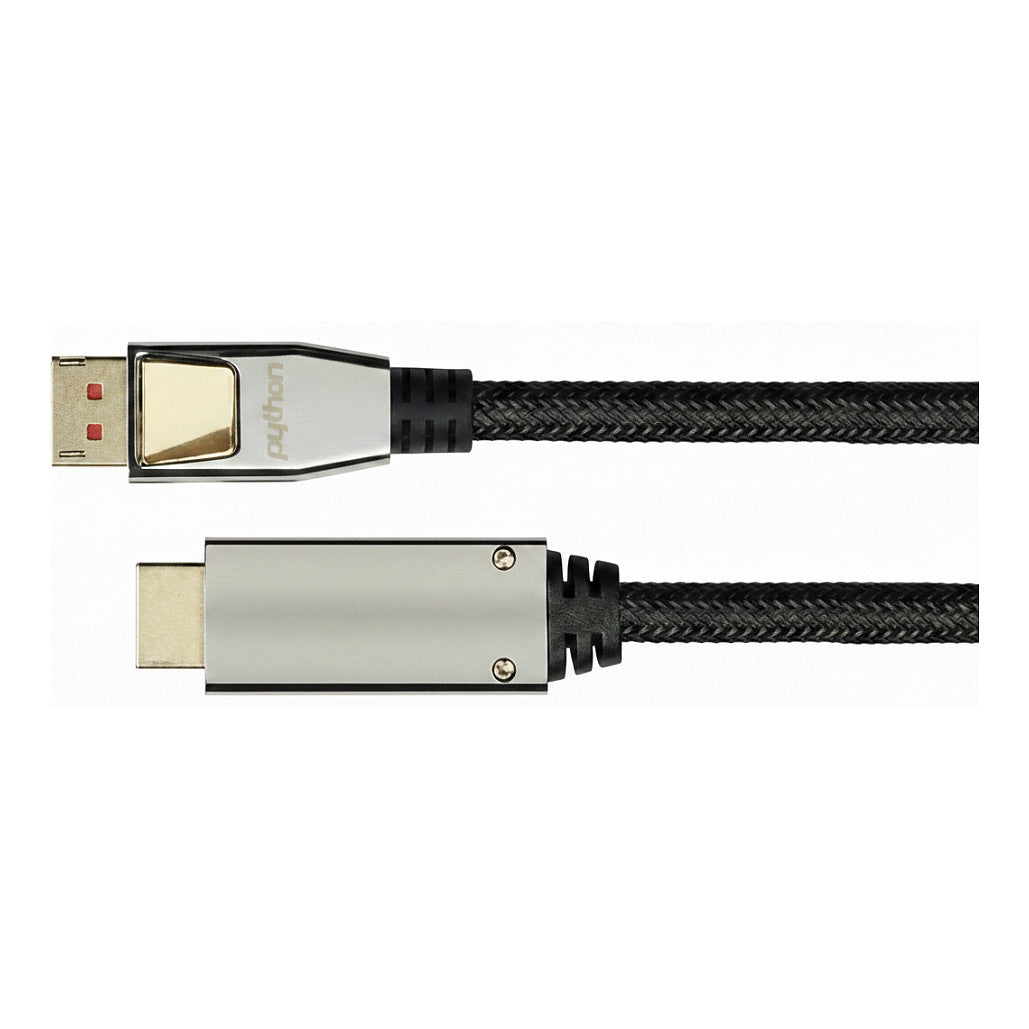 Python DisplayPort 1.4 an HDMI 2.0 Kabel Nylong. schwarz 2m