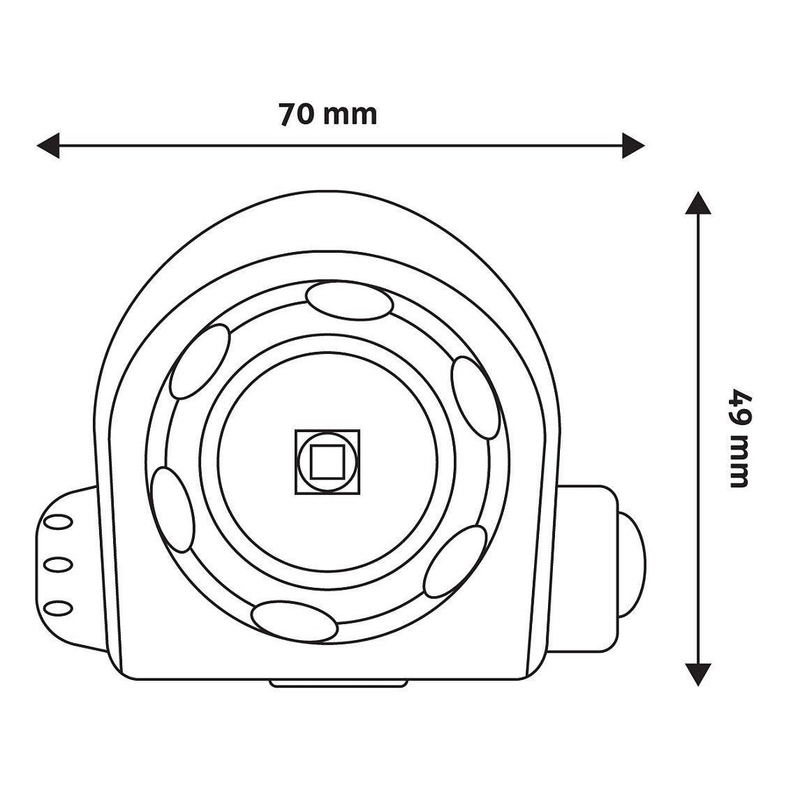 Entac Strinlampe Zoom 5W Alu
