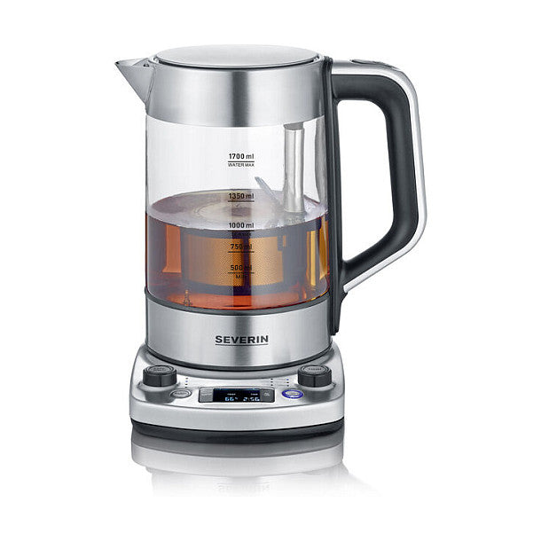 Teekocher Professional WK 3422 (edelstahl (gebrstet)/schwarz, 1,7 Liter)
