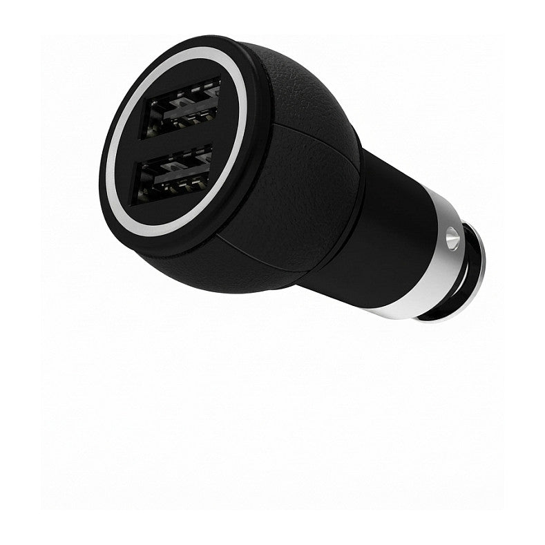 Azuri Car Charger with 2 USB Ports black