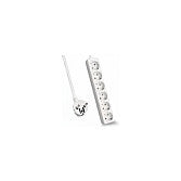 helos Steckdosenleiste CLASSIC, 6-fach, wei, 3,0m, ohne Schalter