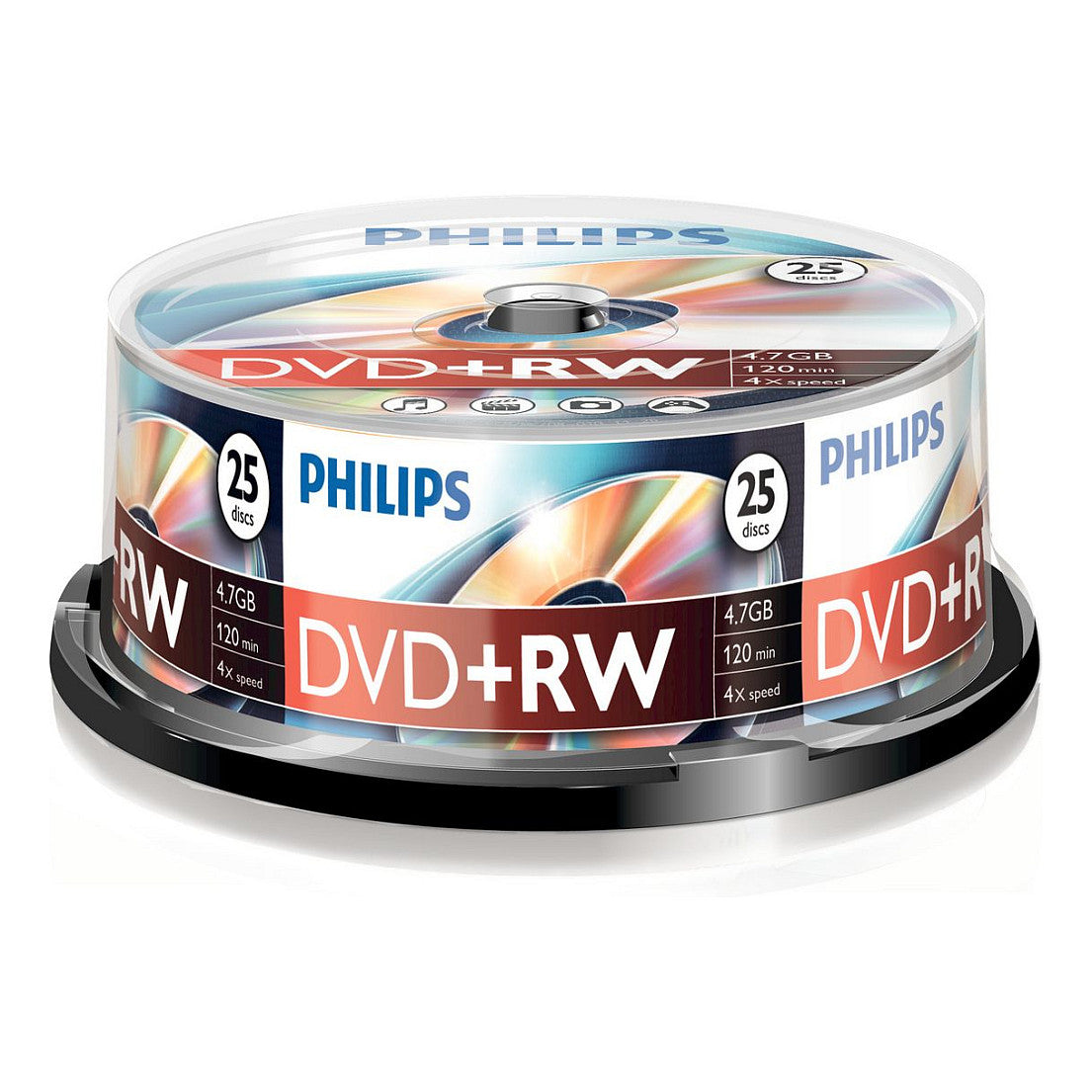 1x25 Philips DVD+RW 4,7GB 4x SP