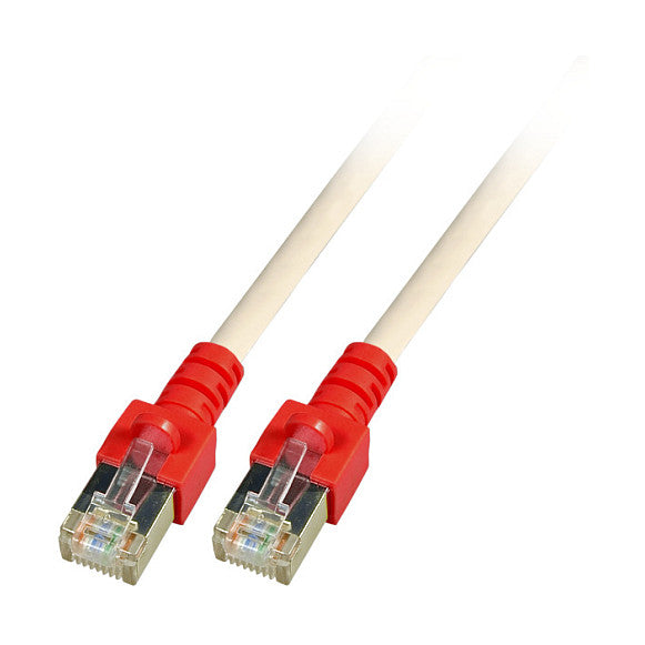 EFB RJ45 Patchkabel Cat.5e SF/UTP PVC Tlle rot CCA crossed grau 3m
