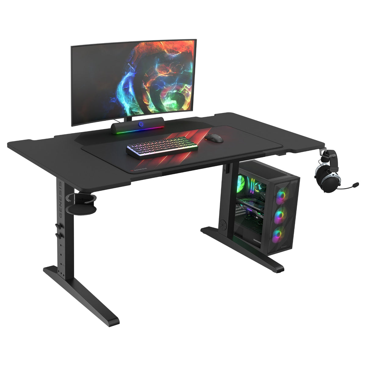 Genesis Gaming Tisch HOLM Modular 140 schwarz