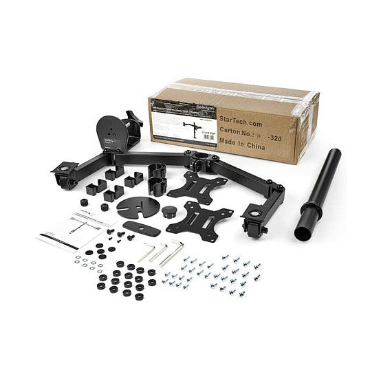 StarTech.com Monitor Arm for 2 Monitors with Desk Mount Desk Clamp VESA Monitor Mount