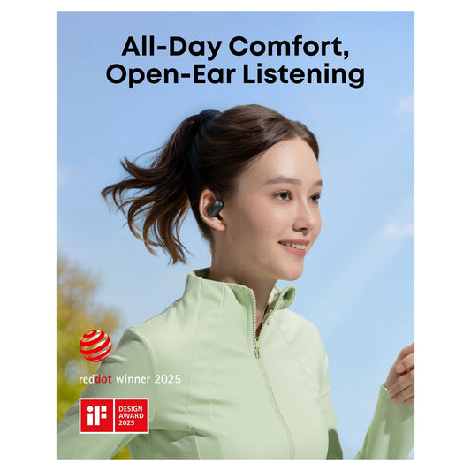 Anker Soundcore AeroFit 2 Kopfhörer, Schwarz, Open-Ear, Kabellos