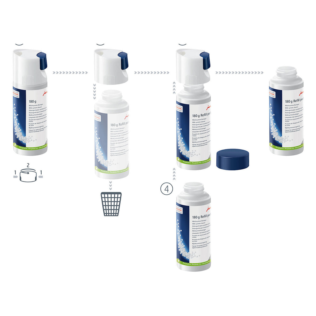 Jura Milchsystem-Reiniger Nachfllpack Mini-Tabs 180g