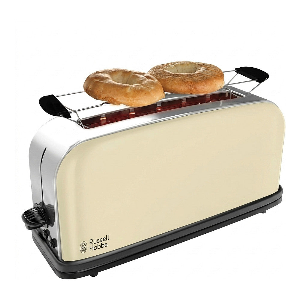 Hobbs Retro Vintage Cream Toaster Creme-Edelstahl
