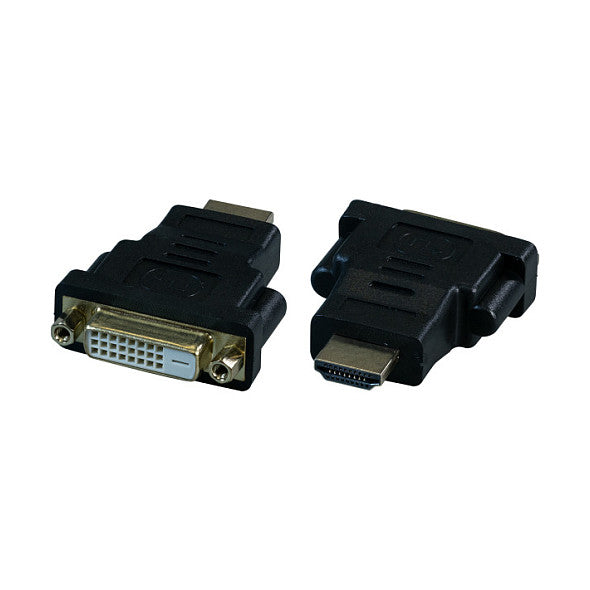 EFB DVI 24 1 Buchse auf HDMI Stecker vergossen vergoldete Kontakte mit Verschraubung