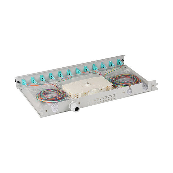 EFB Spleißbox LC 50/125Á OM3 ausziehbar, 12Pigtails / 6 Kupp