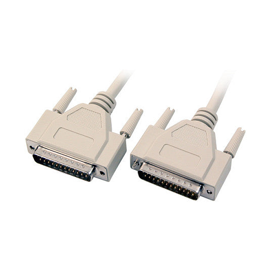 Datenkabel seriell 1:1, 2x DSub 25, St.-St., 1,0m, beige