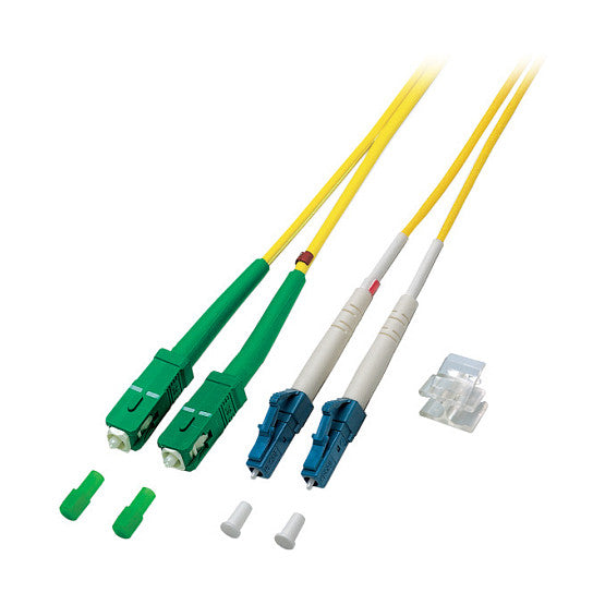 EFB Duplex Patchkabel LC-SC/APC OS2 G652D 3m LSZH 2mm gelb