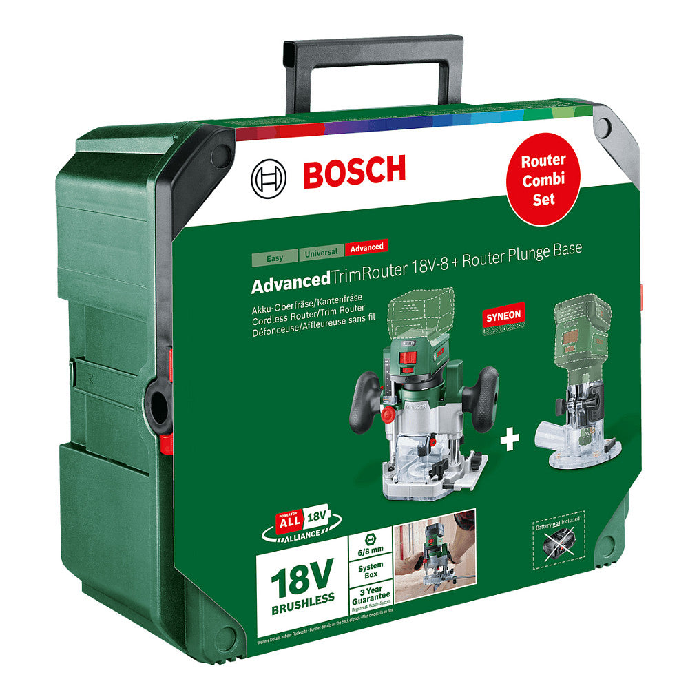 Powertools Akku-Oberfrse AdvancedTrimRouter 18V-8 Combi Set (grn/schwarz, ohne Akku und Ladegert, POWER FOR ALL ALLIANCE)