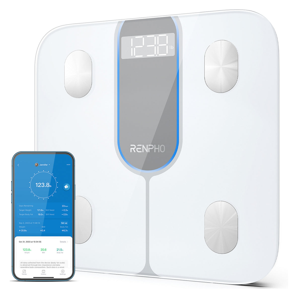 Smart Body Scale Elis 1C A033 white PEU-R-A033-W PEURA033W (PEU-R-A033-W)