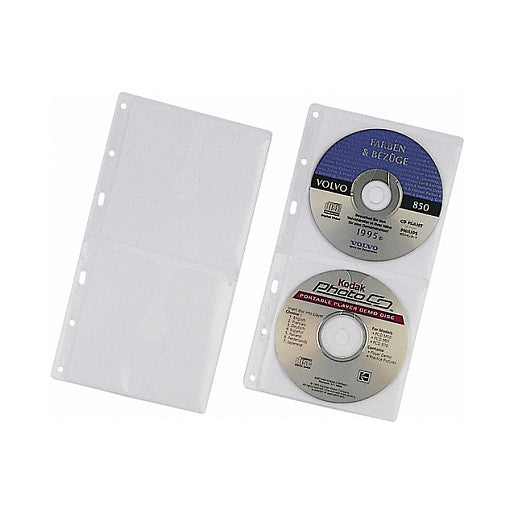 CD-Hüllen für 2 CDs/DVDs transparent 5 Stck