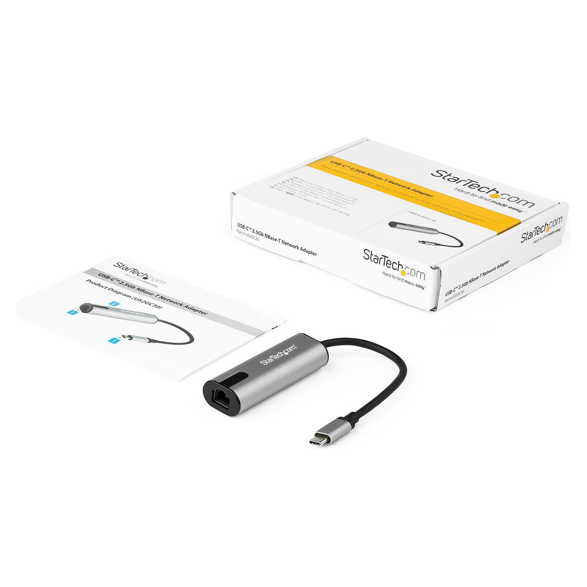 STARTECH.COM USB C to Ethernet Adapter - USB C to Gigabit Network / LAN / RJ45 Adapter US2GC30