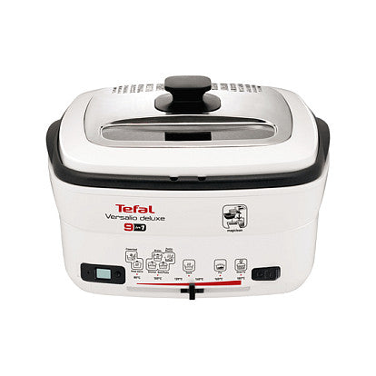 Multifunktions-Fritteuse Versalio Deluxe 9-in-1 (wei/schwarz, 1.600 Watt, lbehlter 2 Liter, Timer)