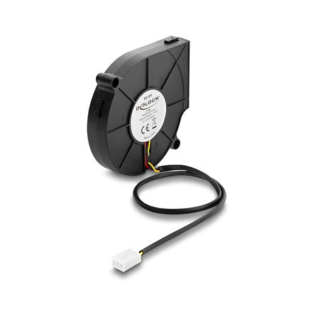 Radiallüfter / Lüftergebläse 12 V DC 75 x 75 x 15 mm mit 3-Pin Lüfteranschluss, schwarz
