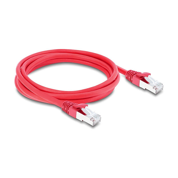 RJ45 Netzwerkkabel Cat.6A S/FTP 2 m rot