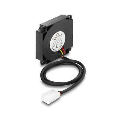 Radiallüfter / Lüftergebläse 12 V DC 40 x 40 x 10 mm mit 3-Pin Lüfteranschluss, schwarz