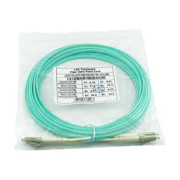 BlueOptics LWL Patchkabel LC / LC MM OM3 aqua 3,0m