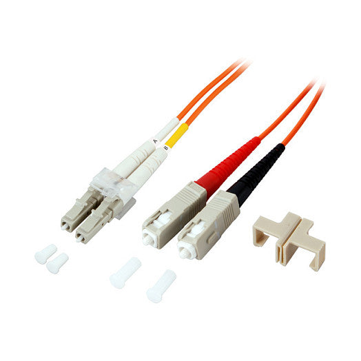 Duplex Patchkabel LC-SC OM1 3m LSZH 2mm orange