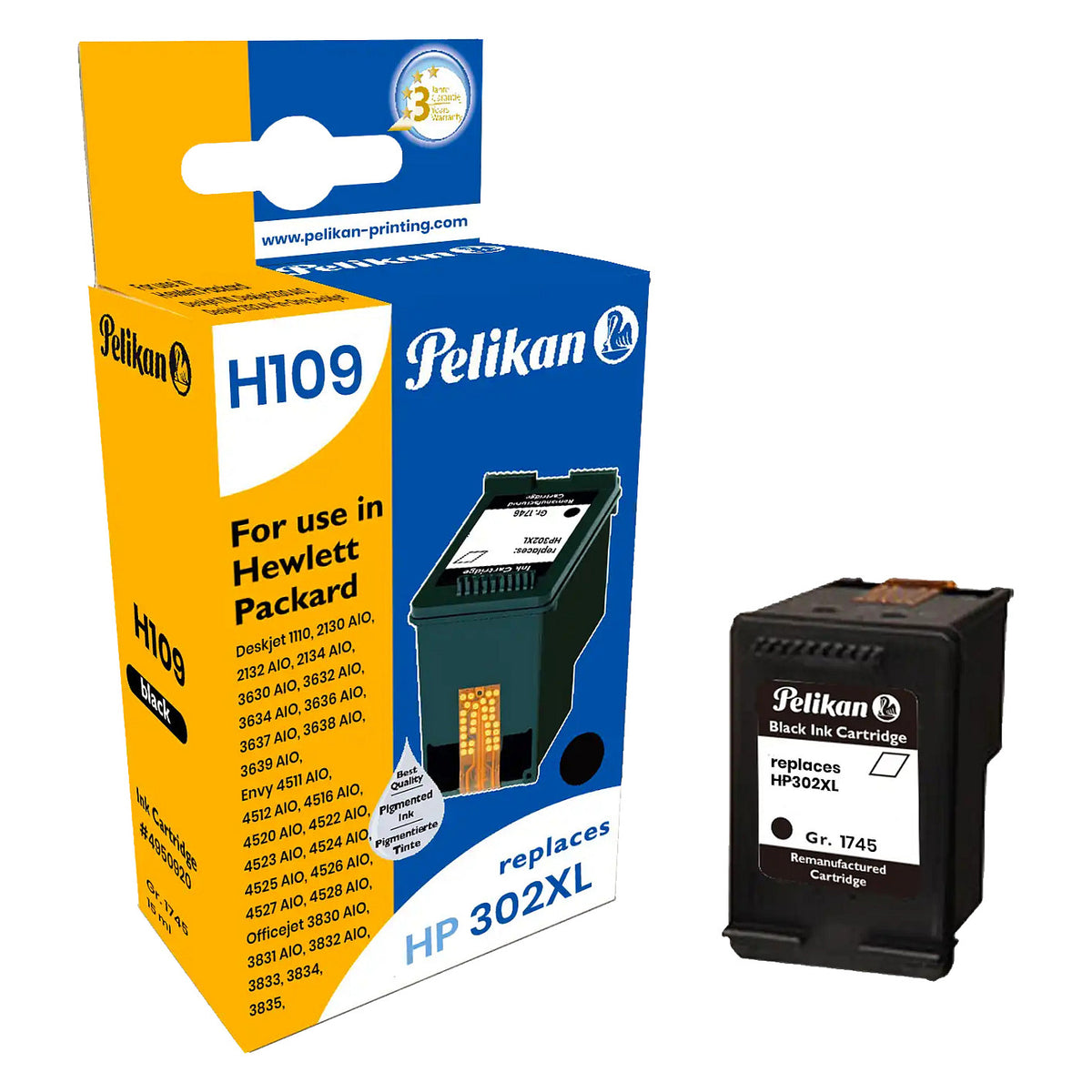 Pelikan Tinte HP 302XL (F6U68AE) black