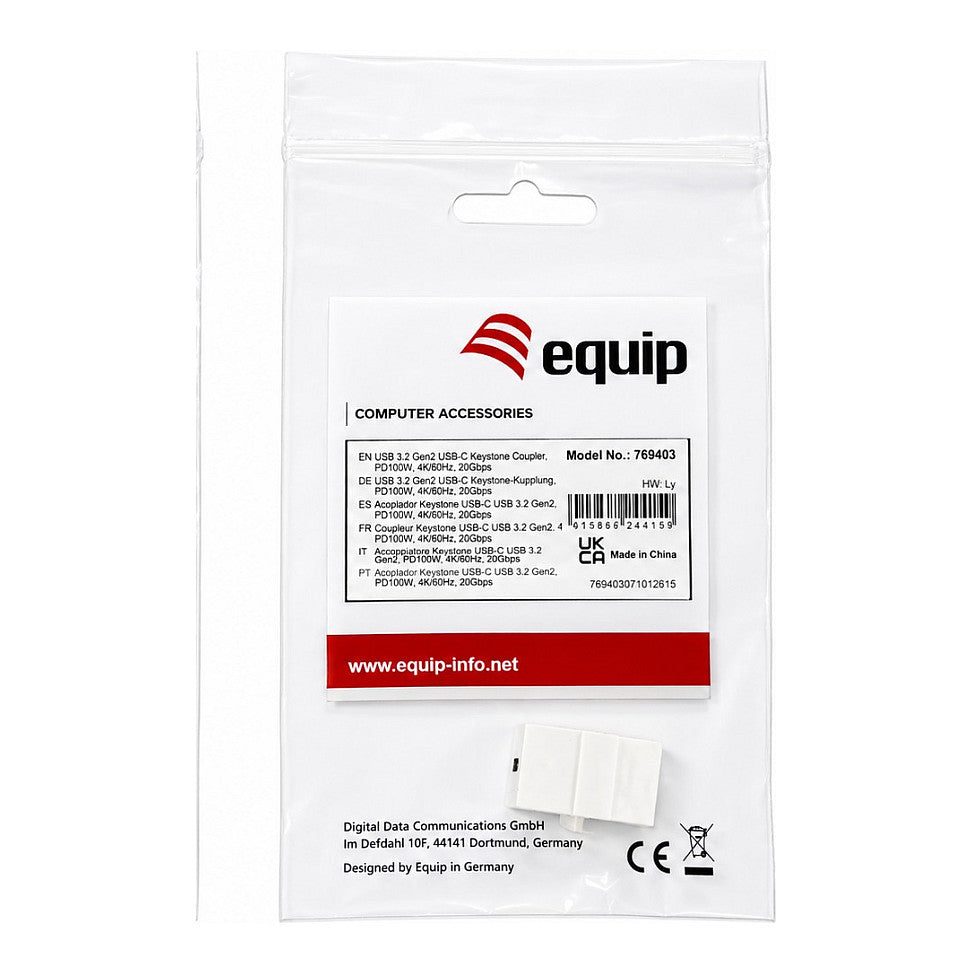 Equip Keystone-Koppler USB 3.2 Gen2 USB-C->USB-C ws