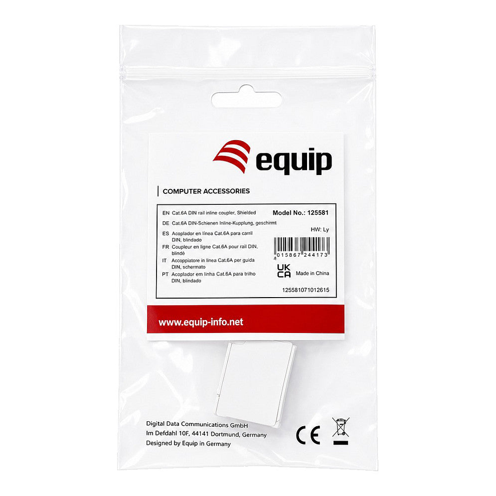 Equip Keystone-Koppler geschirmt Cat6A 1xRJ45 DIN gr