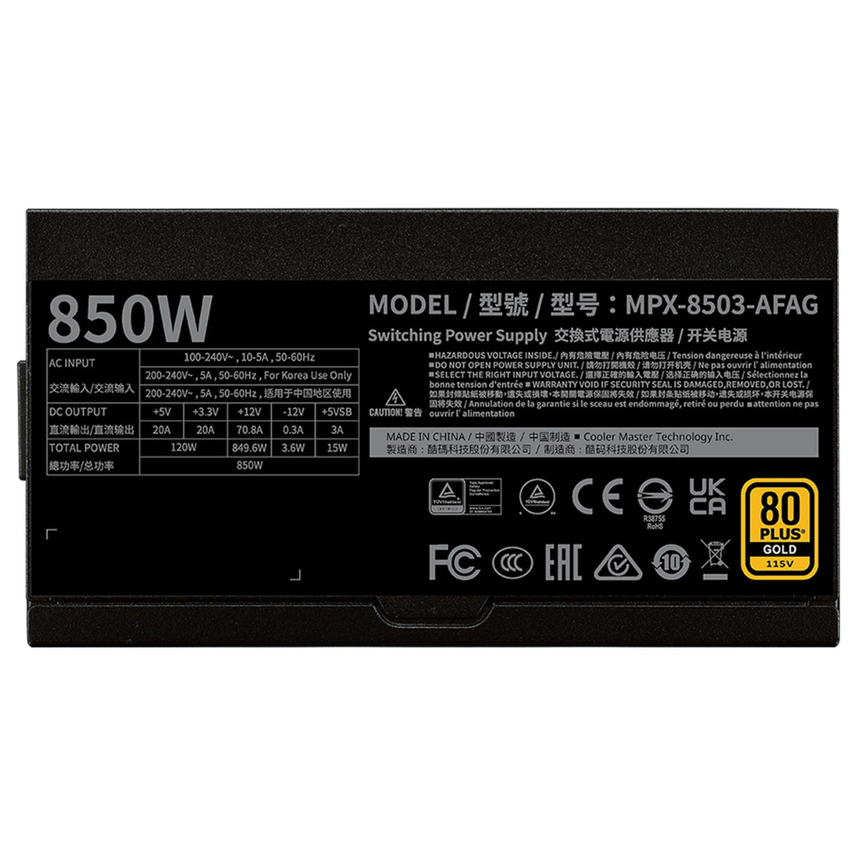850W CoolerMaster MWE V3 Gold ATX3.1