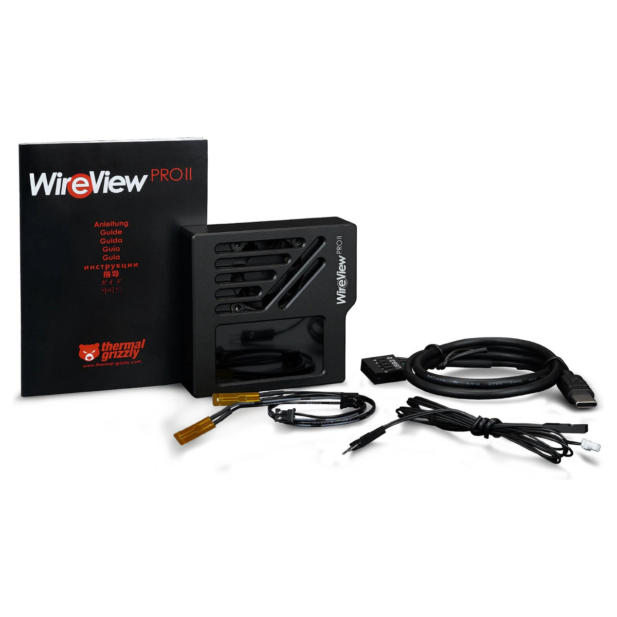 Thermal Grizzly WireView Pro II (schwarz, normal, 12V-2x6-Pin, USB-C)