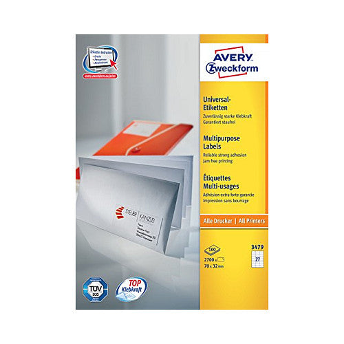 AVERY Zweckform Etiketten 3479 weiß 70,0 x 32,0 mm