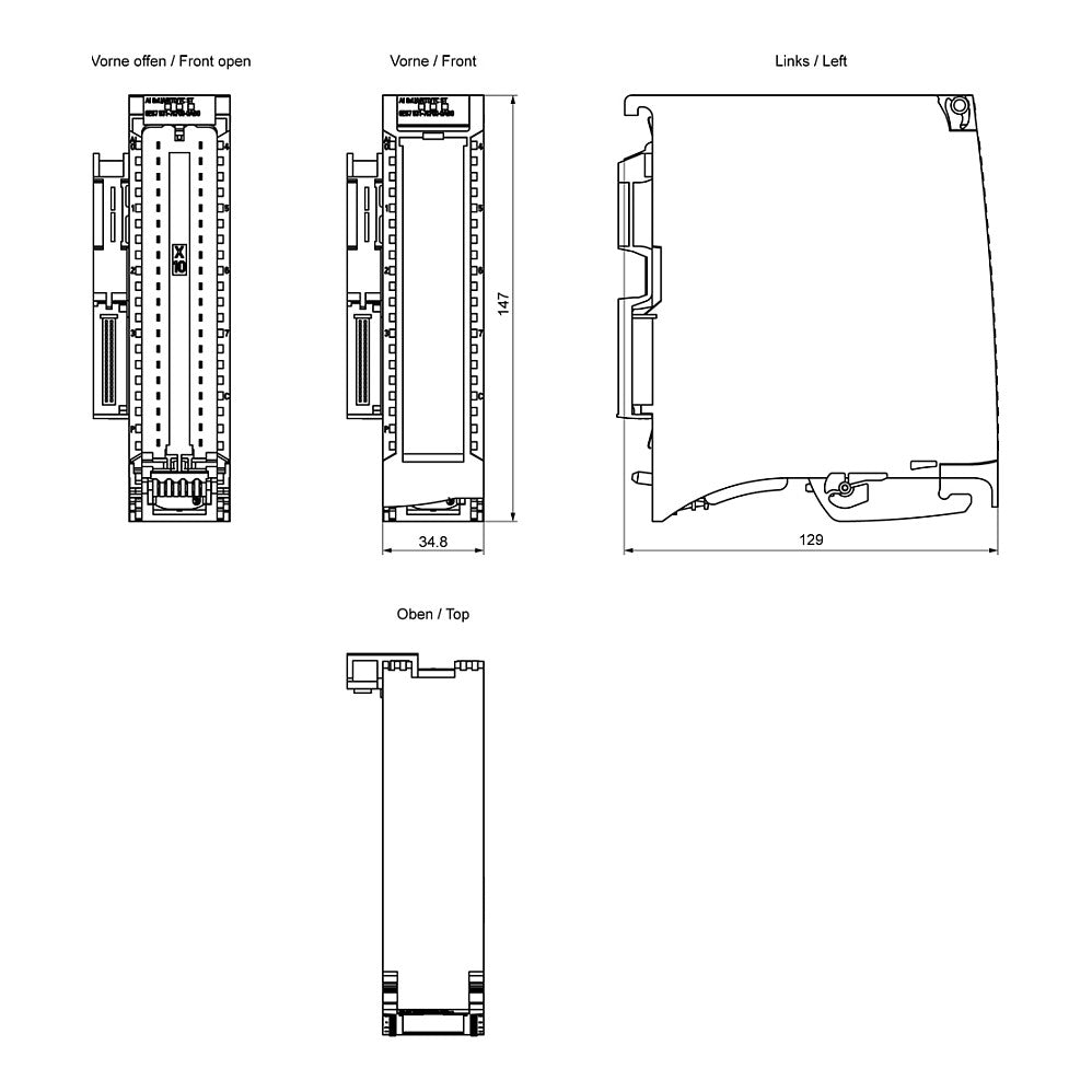 Siemens 6ES75317KF000AB0 SIMATIC S7-1500 Analogeingabemodul AI 8xU/I/RTD/TC 16Bit
